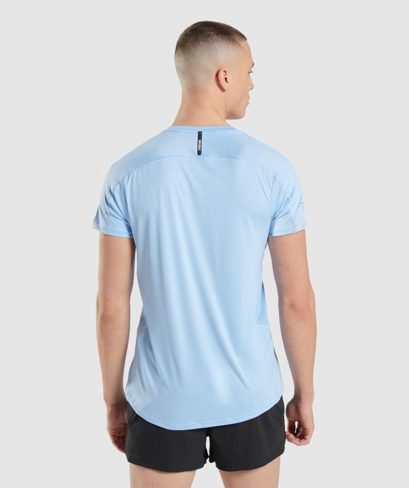 Men's Gymshark Speed Evolve T-Shirts Blue | NZ 2DXWNS